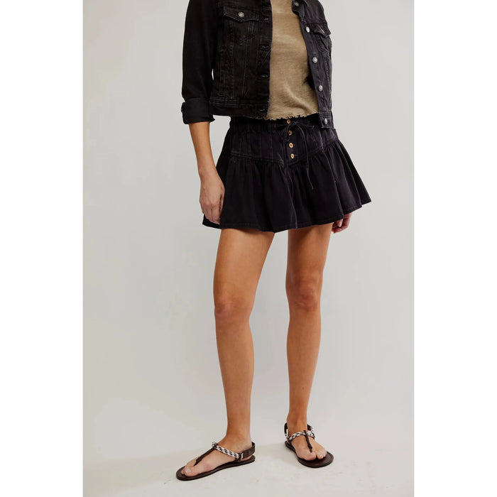 Roselle Denim Skirt in Jet Set