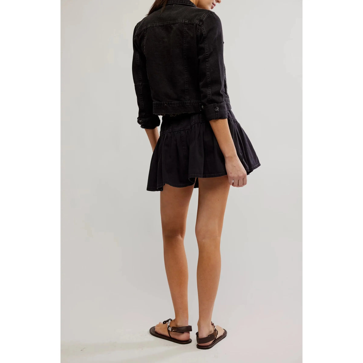 Roselle Denim Skirt in Jet Set