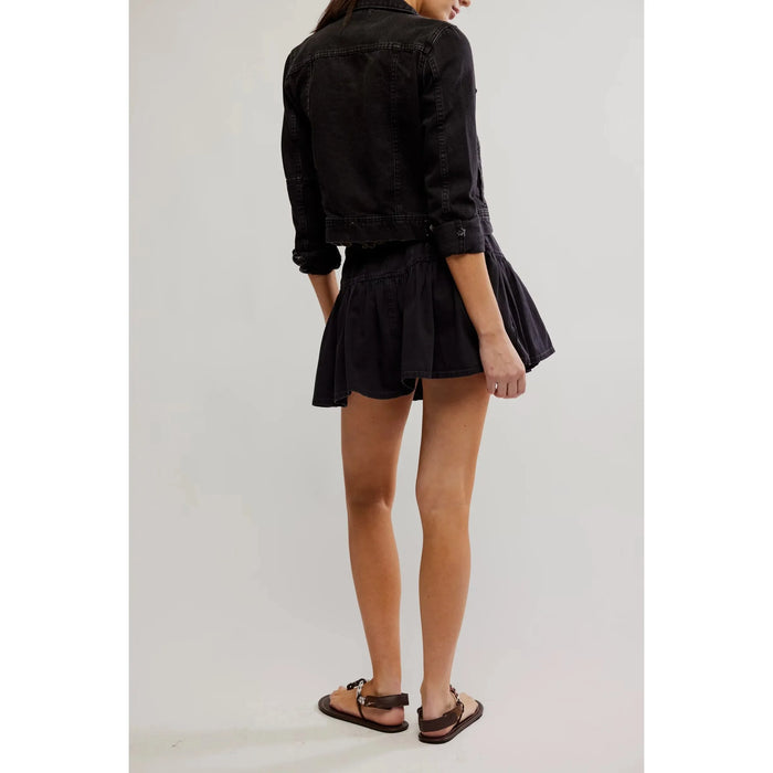 Roselle Denim Skirt in Jet Set