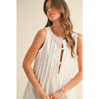 Linen Pintucked Mini