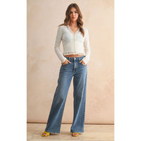 Lace Contrast Cardigan