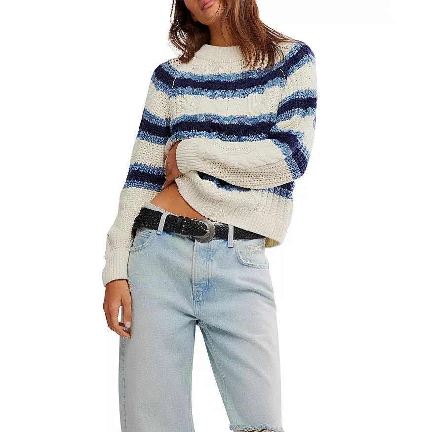 Frankie Cable Stripe Sweater