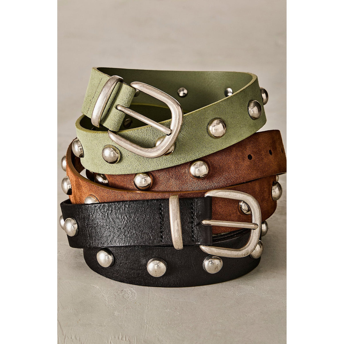 Rhodes Stud Belt - In Black