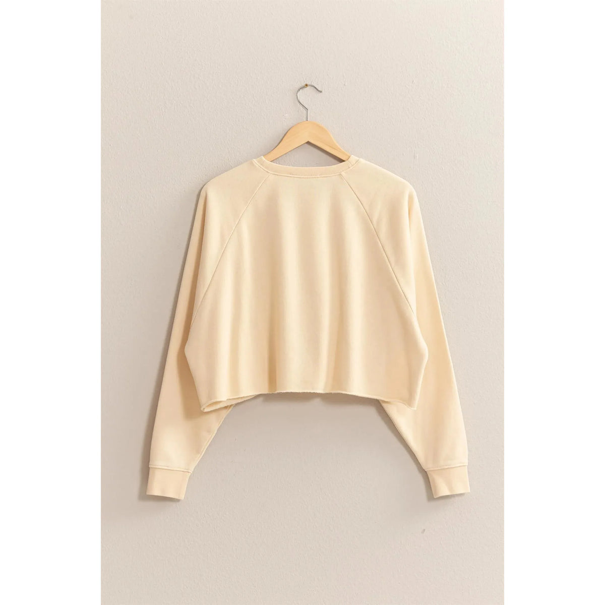 Soft Raw Hem Sweatshirt - Multiple Color Option