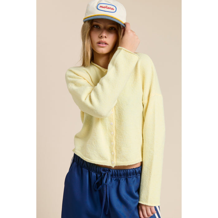 The Essential Cardi in Yellow