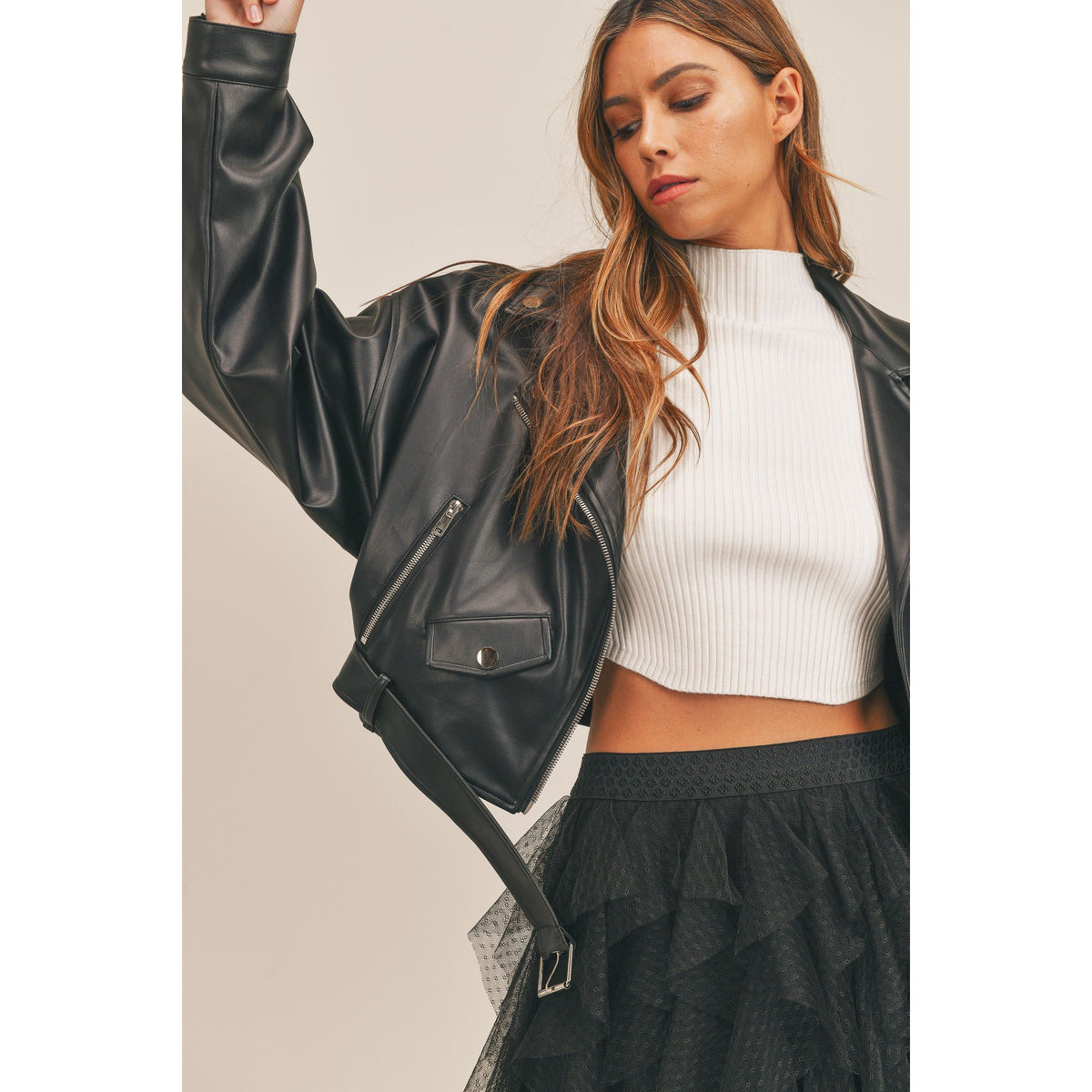 All The Hype Vegan Leather Jacket