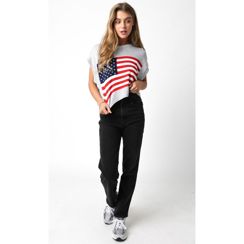 God Bless America Short Sleeved Sweater (2 Colors Available)