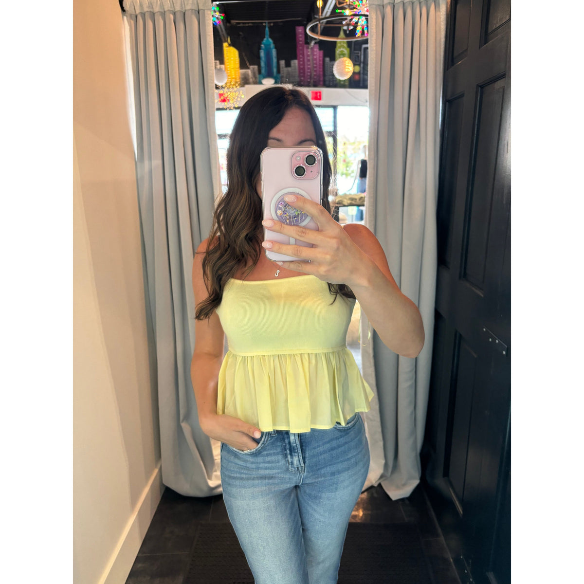 Sleeveless Ruffle Top