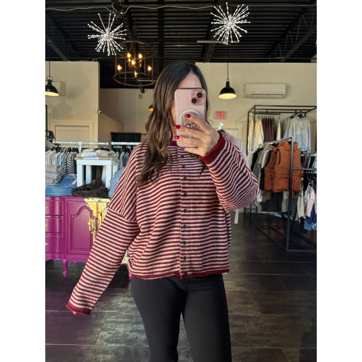 Candy Striped Cardigan