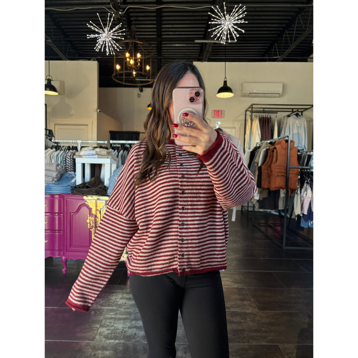 Candy Striped Cardigan