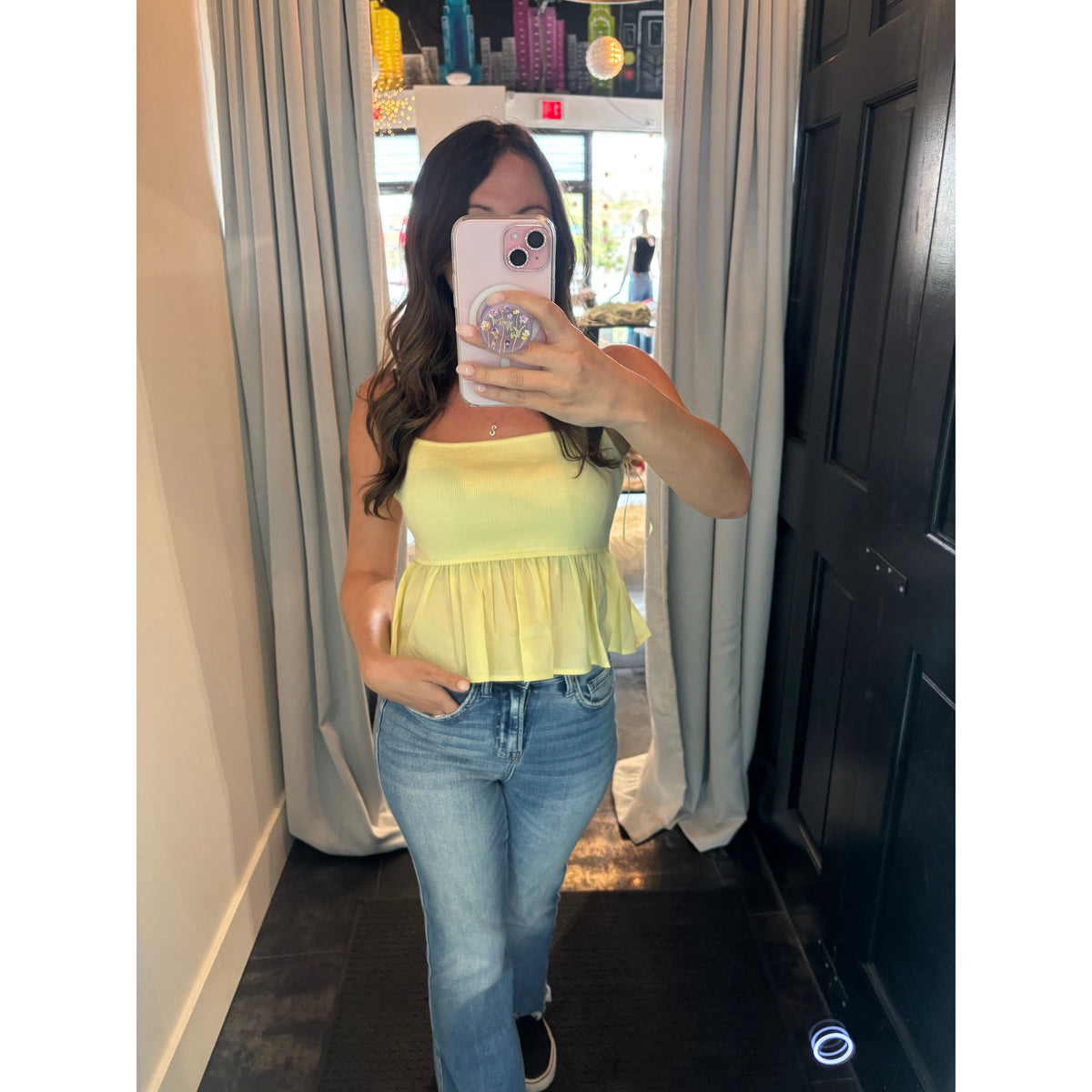 Sleeveless Ruffle Top