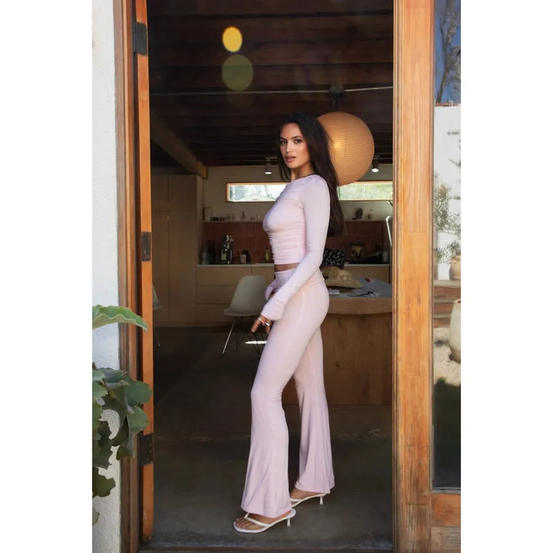 Cora Long Sleeve Top (Blush)