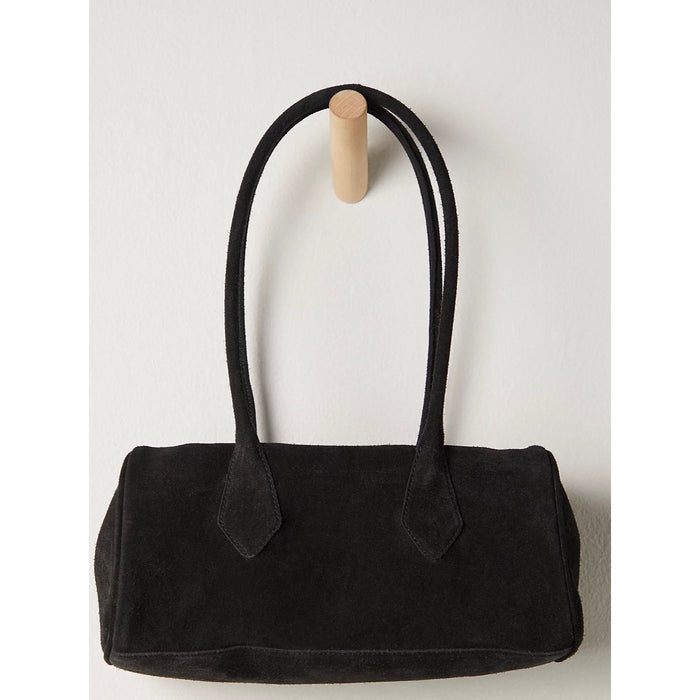 Sierra Suede Shoulder Bag - Black