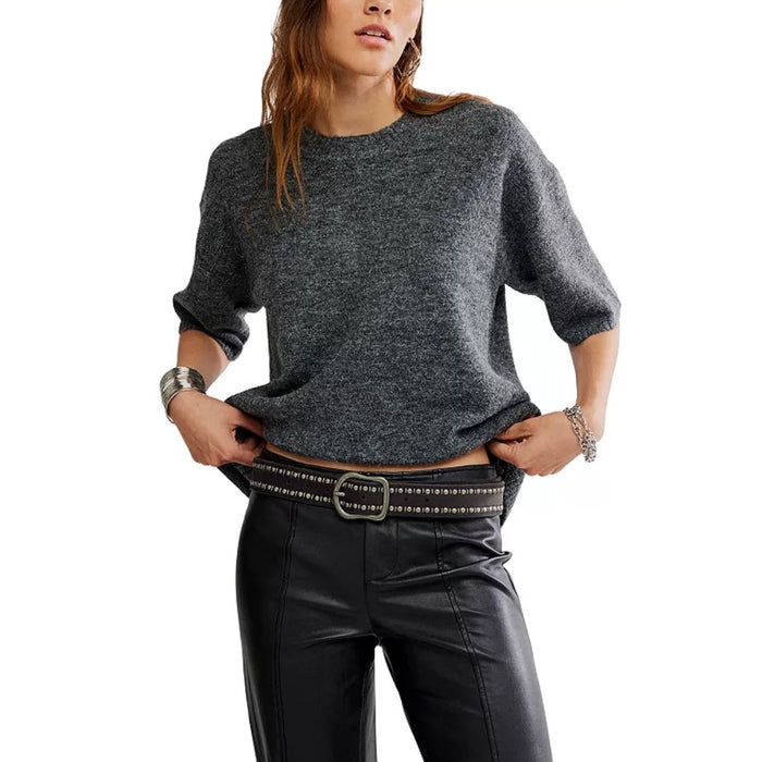 Margot Sweater Tee - Charcoal Heather