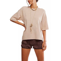 Margot Sweater Tee - Pearl Melange
