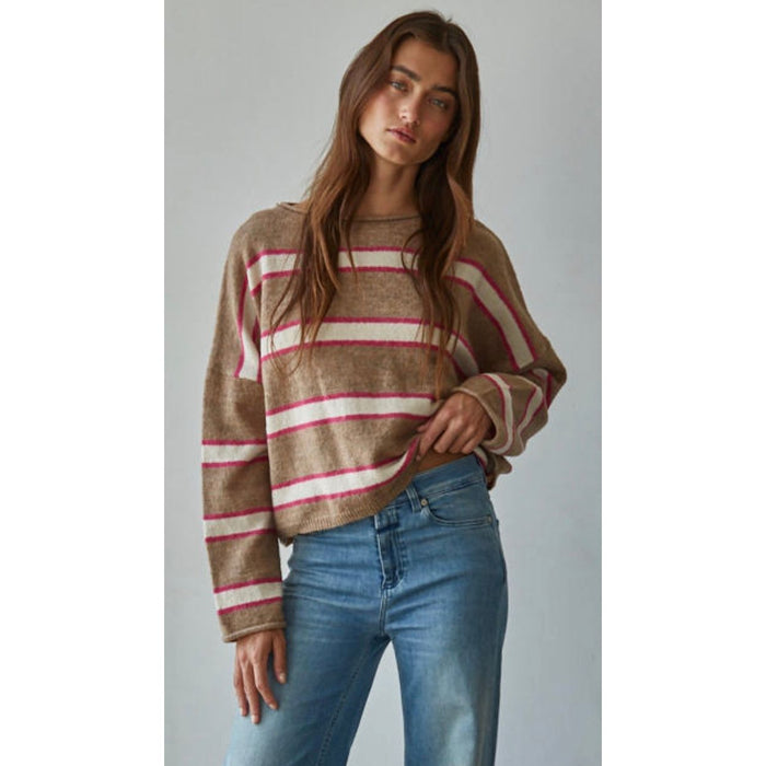 Mocha Loca Striped Sweater