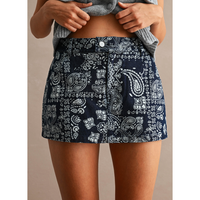 Paisley High Waisted Skort