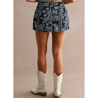 Paisley High Waisted Skort
