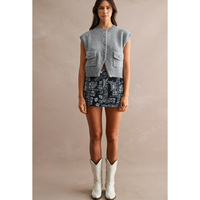 Paisley High Waisted Skort