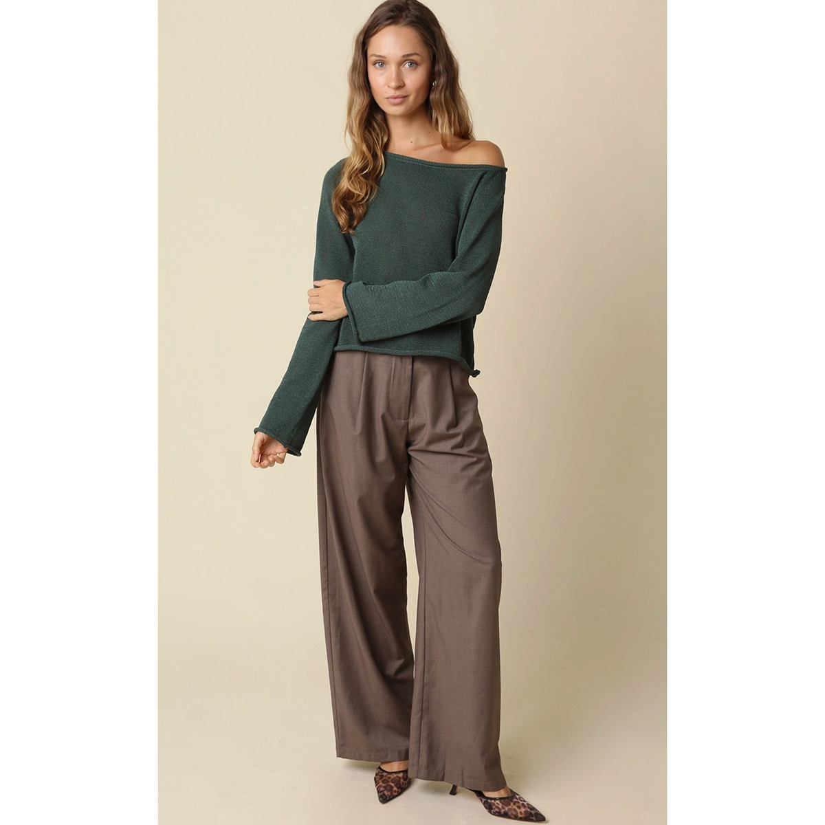 One Shoulder Sweater Top