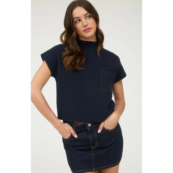 Mock Neck Short Sleeve