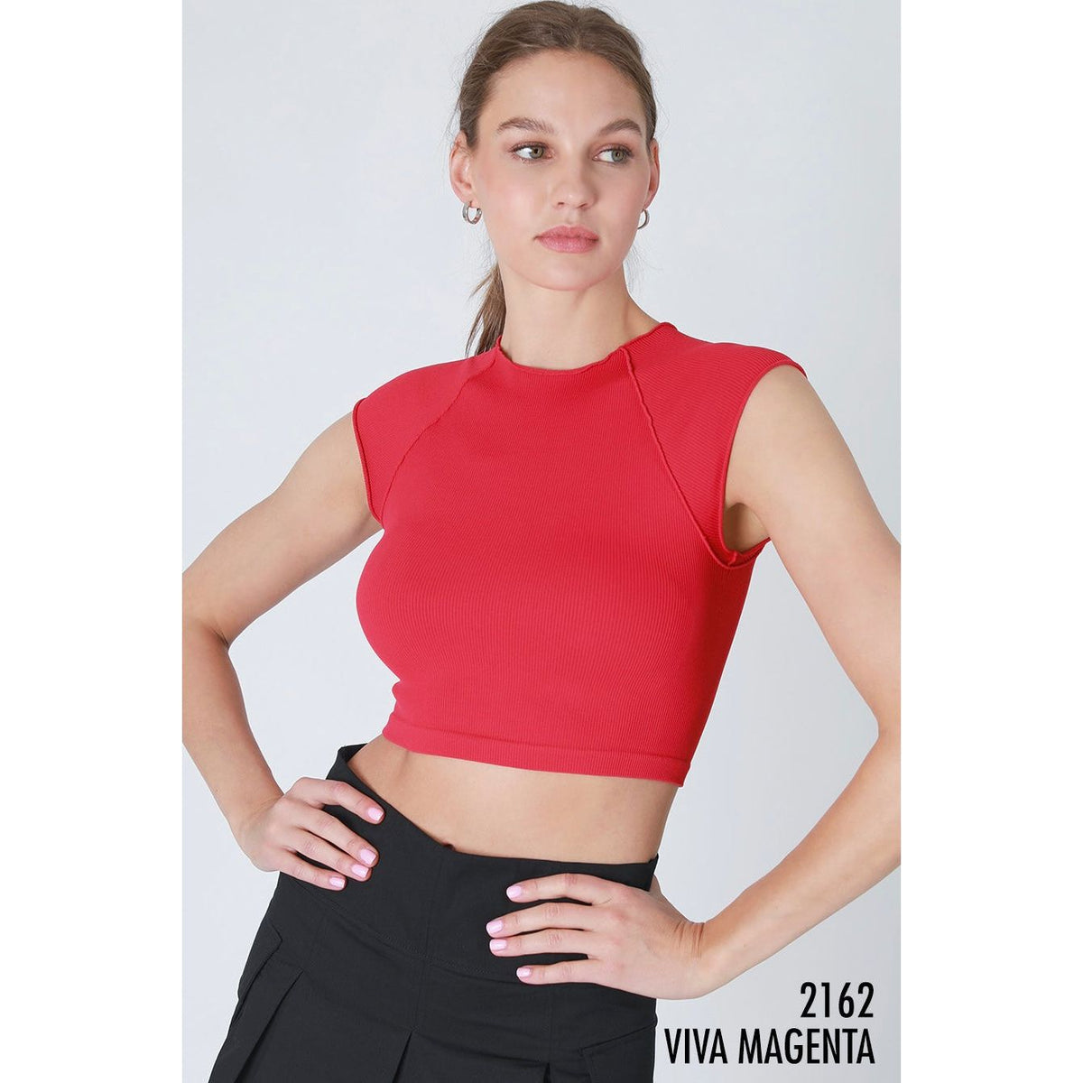 Exposed Seam Crop Top (Multiple Colors)