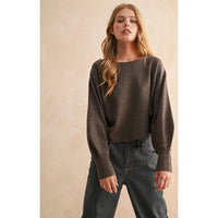 Boat Neck Sweater Top