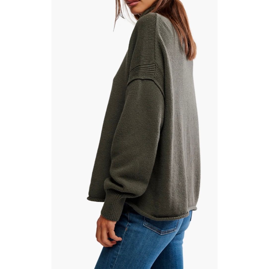 X We the Free WTF Torres Roll Neck (Army Green)