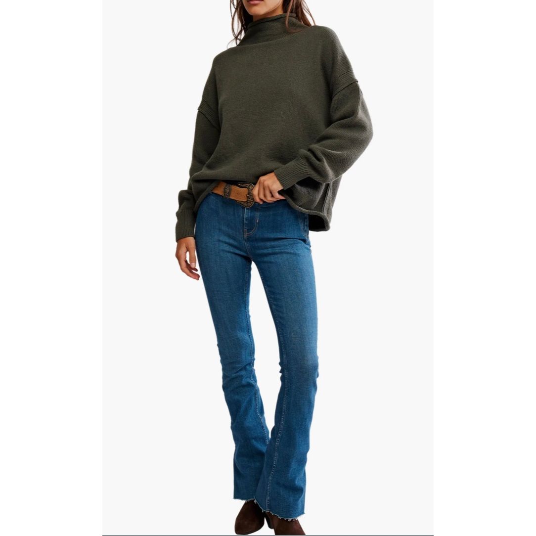 X We the Free WTF Torres Roll Neck (Army Green)