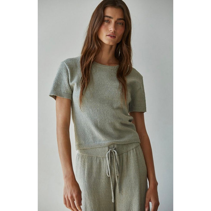 Cozy Travel Top - Sage (Part of a Matching Set)