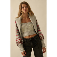 Alpine Cardigan and Tube Top Set
