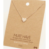Outline Heart Necklace (Silver or Rose Gold)