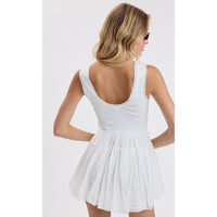 Ruffle Trim Mini Dress