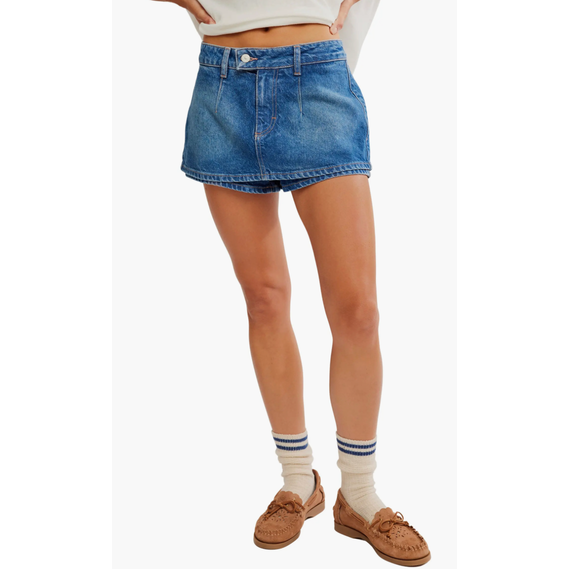 Galivanting Denim Skort in Blue Rebel