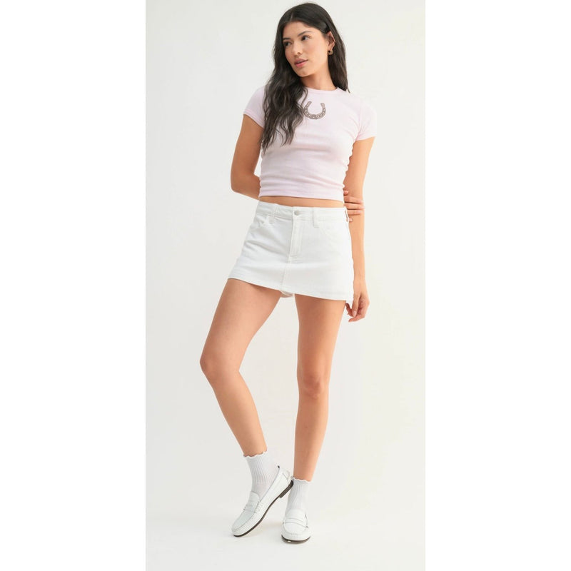 Amuse Me Skort- White