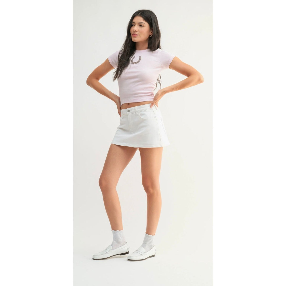 Amuse Me Skort- White