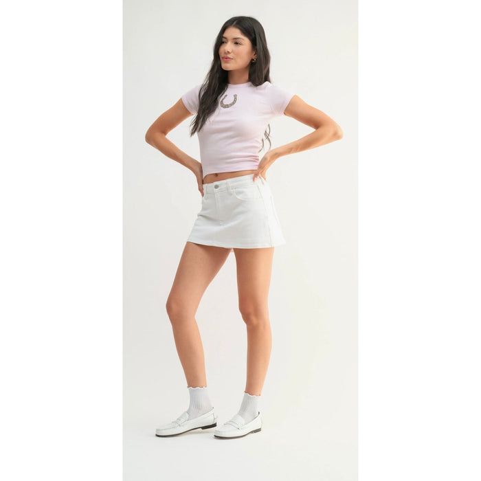 Amuse Me Skort- White