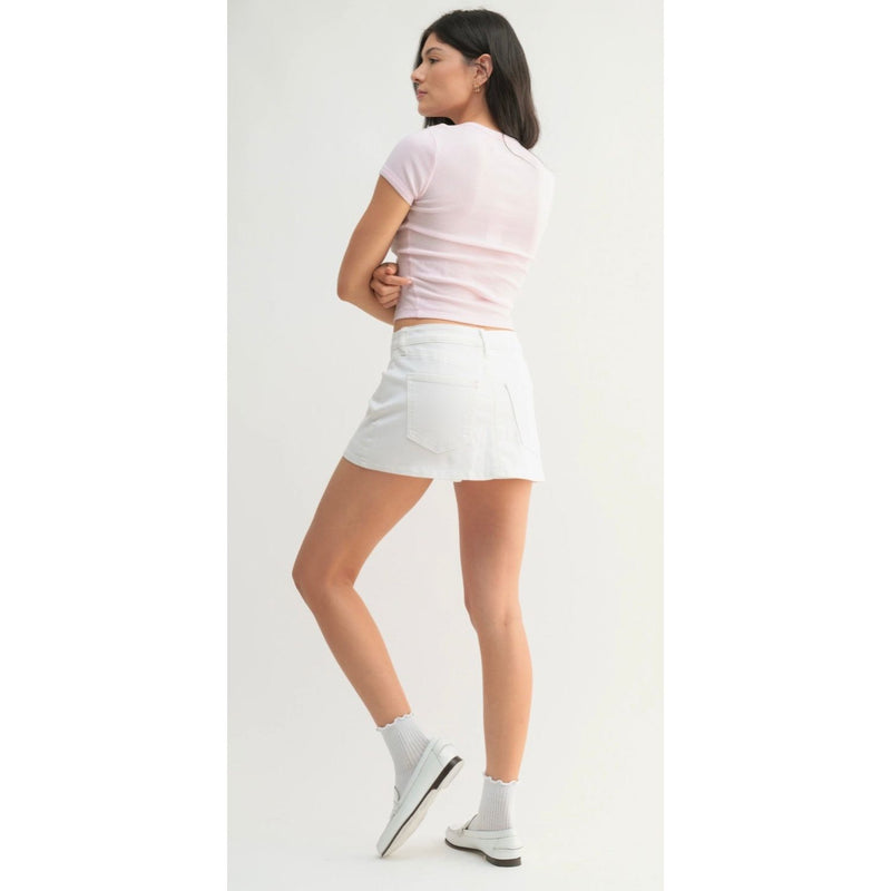 Amuse Me Skort- White