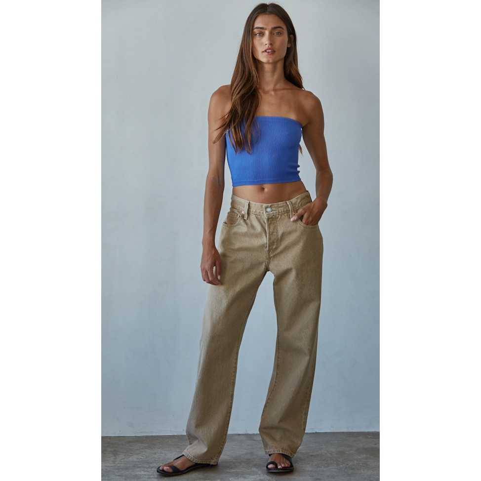Seamless Ribbed Tube Top (6 Color Options)
