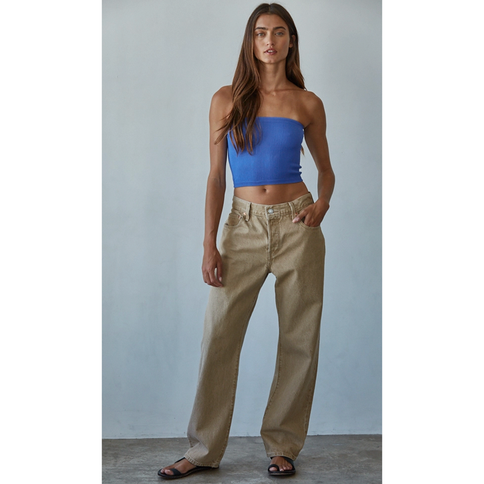 Seamless Ribbed Tube Top (6 Color Options)