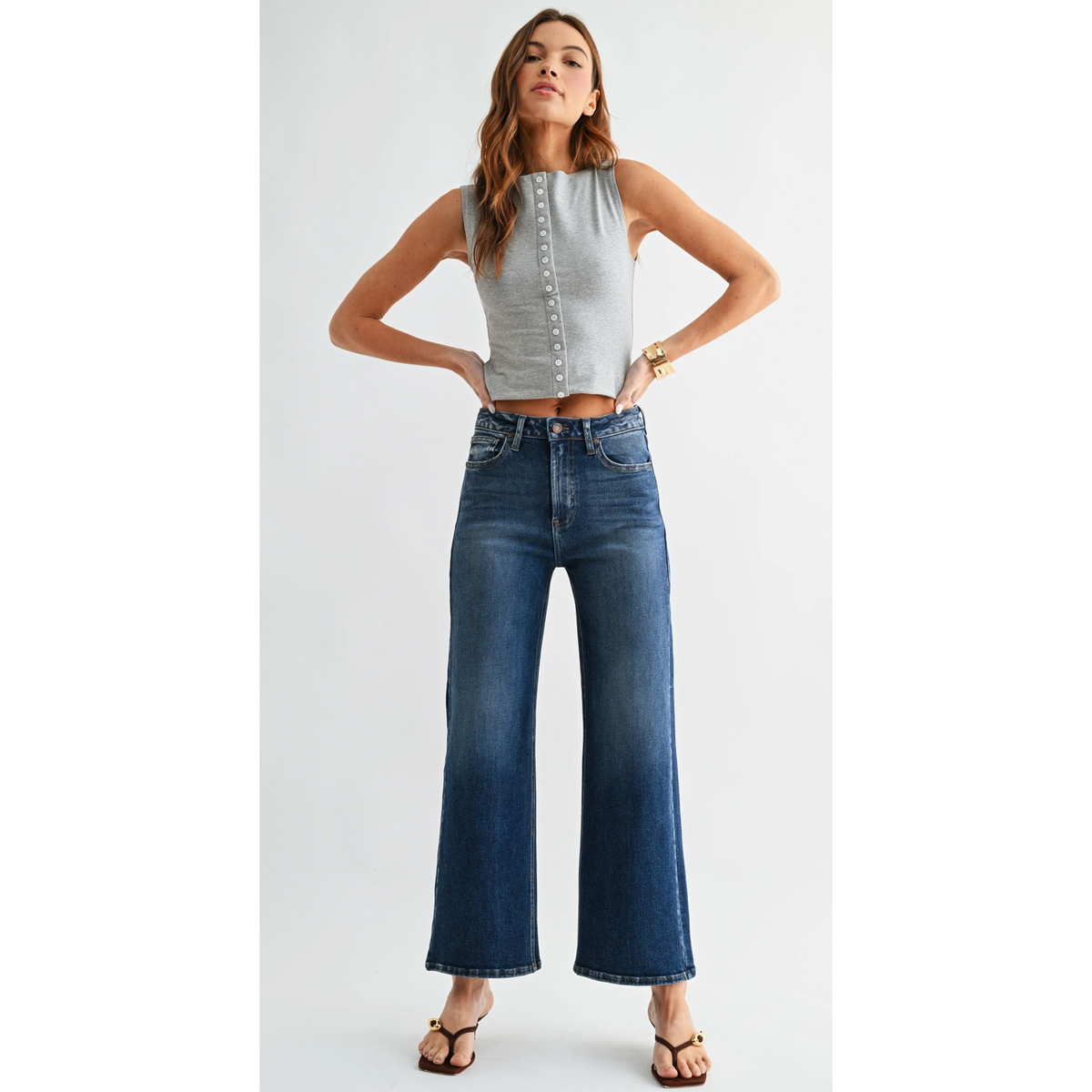 High Rise Wide Leg Jean