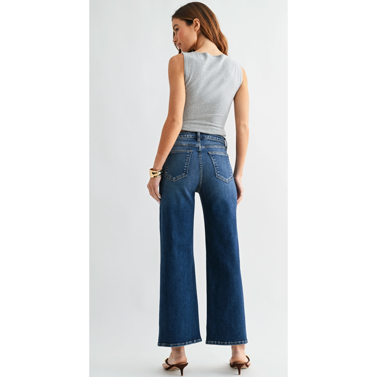 High Rise Wide Leg Jean