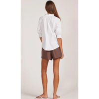 Pleated Faux Fly Short