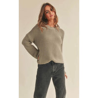 Round Neck Sweater Top (2 Colors)