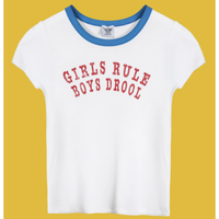 Girls Rule Boys Drool Baby Tee