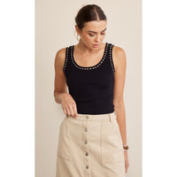 Contrast Stitch Sweater Tank (2 Colors)