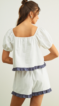 Mila Linen Top (Part of a Matching Set)