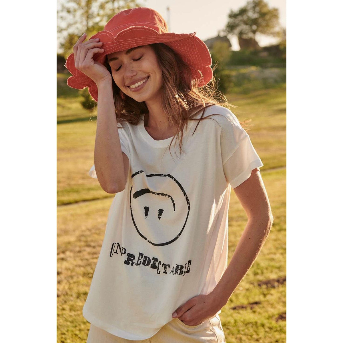 Unpredictable Loose Drop Shoulder Graphic Tee