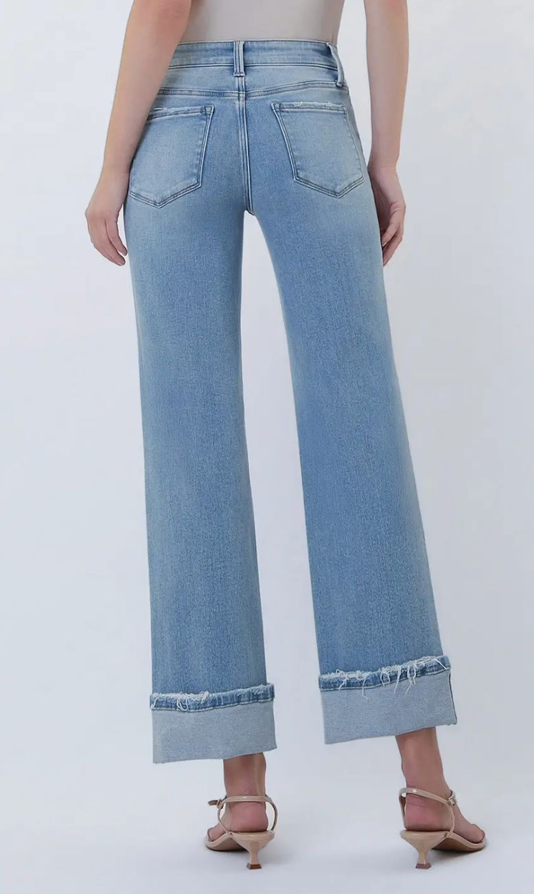 Mid Rise Cuffed Jean