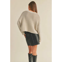 Round Neck Sweater Top (2 Colors)